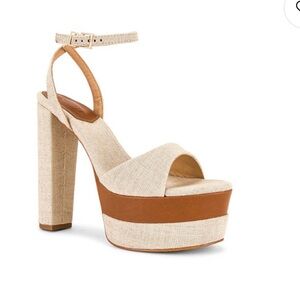 Schutz Kailah Heel In Oyster Deep Nude Size 8
